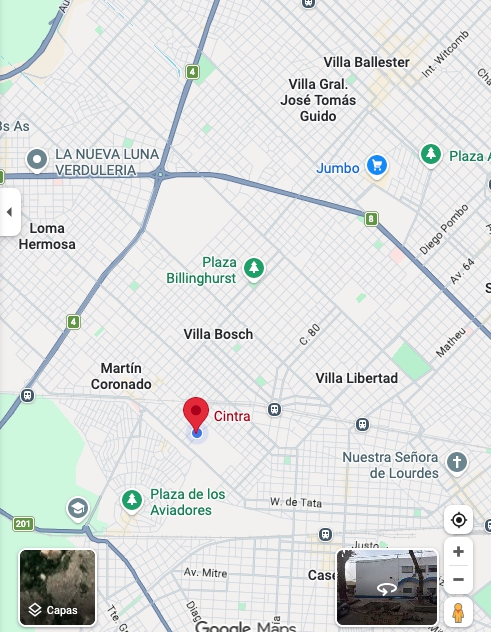 Ubicación de CINTRA en Martín Coronado